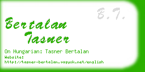 bertalan tasner business card